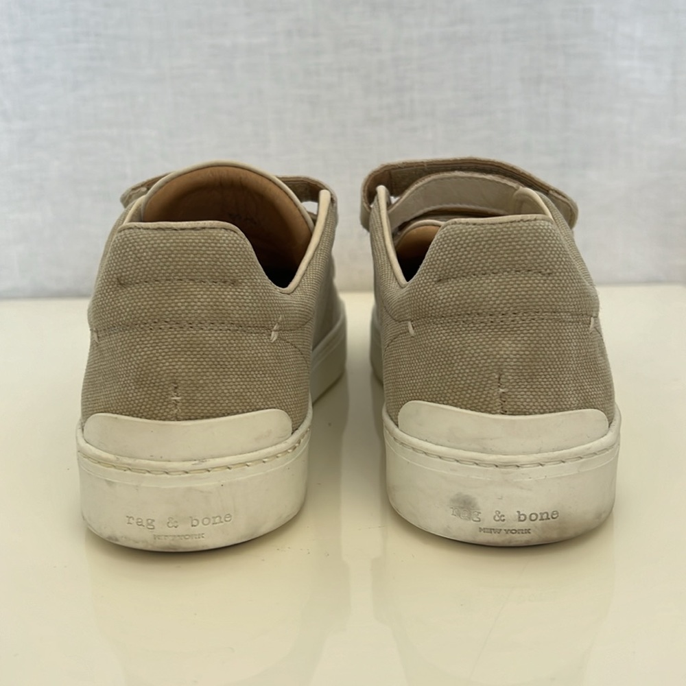 Rag & Bone Sneakers Canvas/Leather Tan/Beige 9/39 - Picture 3 of 6